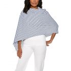 Coolibar - UV sun shawl for women - Navy/White striped